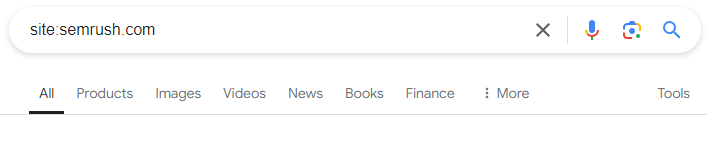google-search-operators-site-results-semrush Checking Semrush Indexed Pages