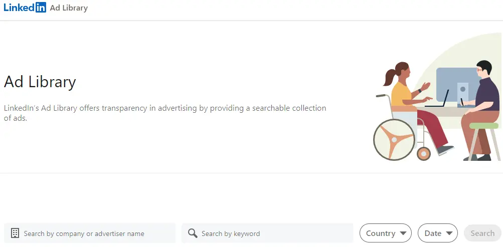 linkedin-ads-library-homepage LinkedIn Ads Library Homepage.