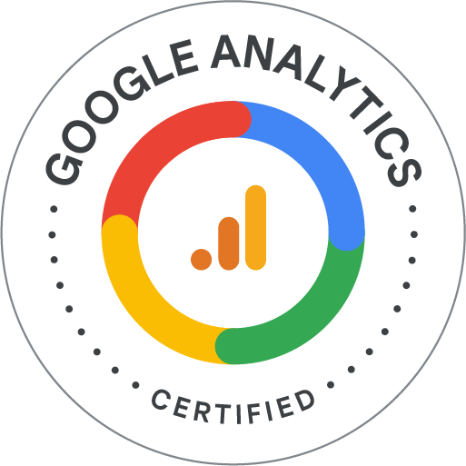 Google Analytics Certifcate Badge.